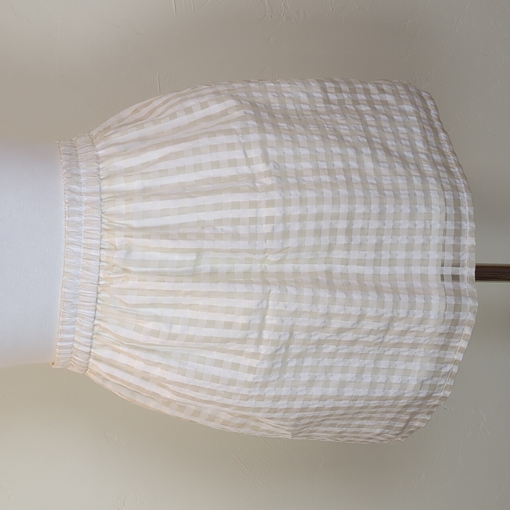 Les Petites Jupes de Prune Sheer White Gingham Skirt